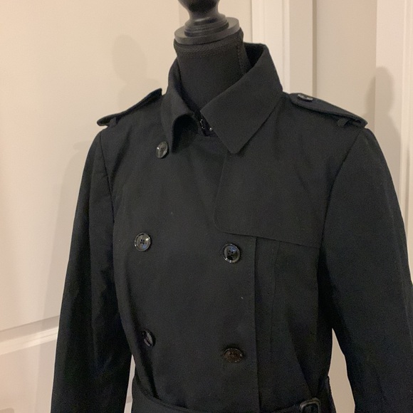 Banana Republic Classic Black Trench NWOT - Picture 3 of 12